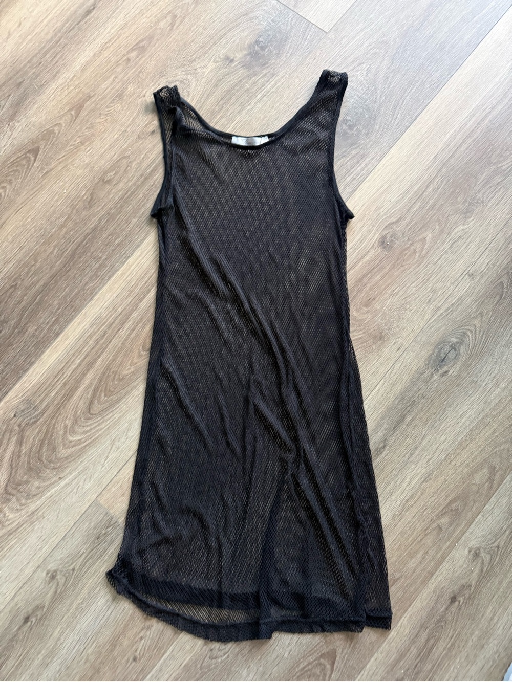 Lovers + Friends Black Mesh Tank Top